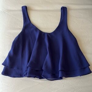 Purple layered crop top